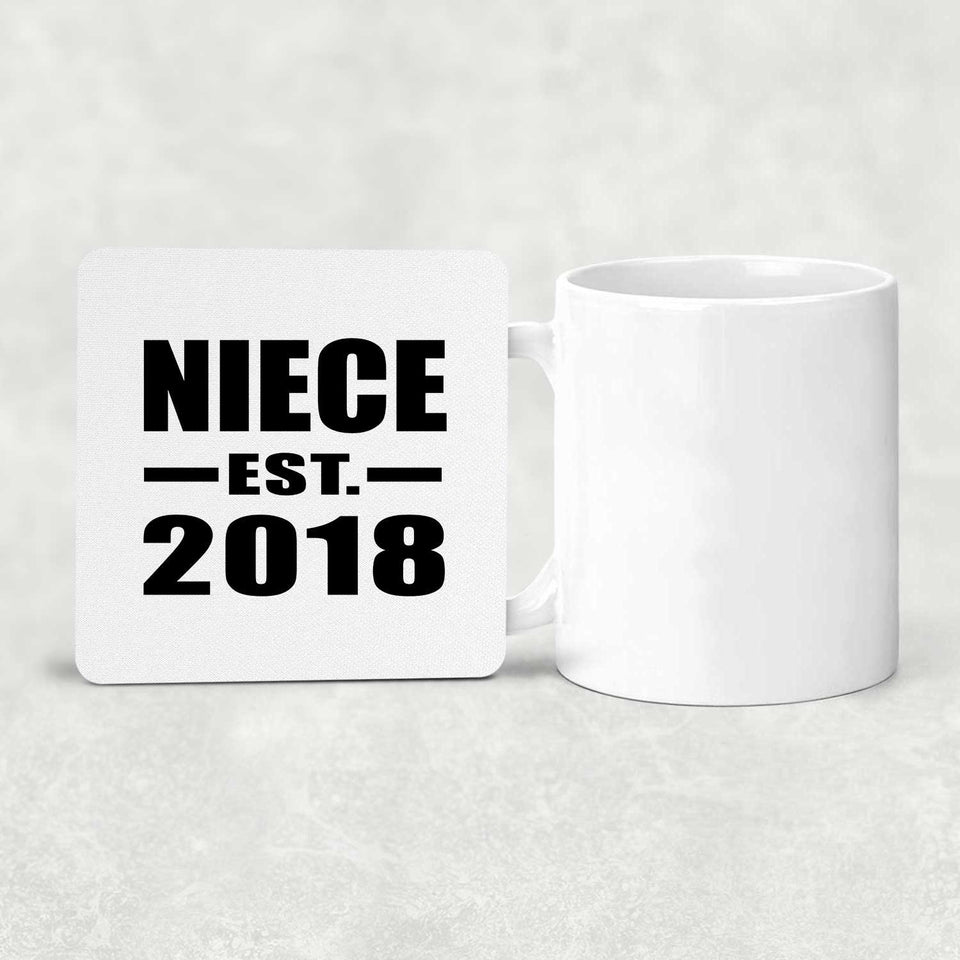 Niece Established EST. 2018 - Drink Coaster