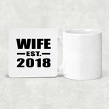 Wife Established EST. 2018 - Drink Coaster