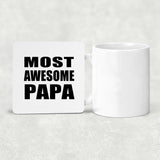 Most Awesome Papa (Grandpa) - Drink Coaster