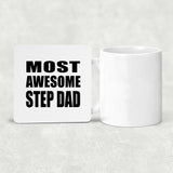 Most Awesome Step Dad - Drink Coaster