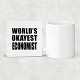 World's Okayest Economist - Drink Coaster