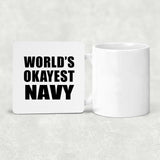 World's Okayest Navy - Drink Coaster