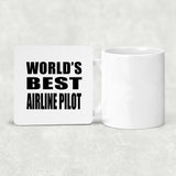 World's Best Airline Pilot - Drink Coaster
