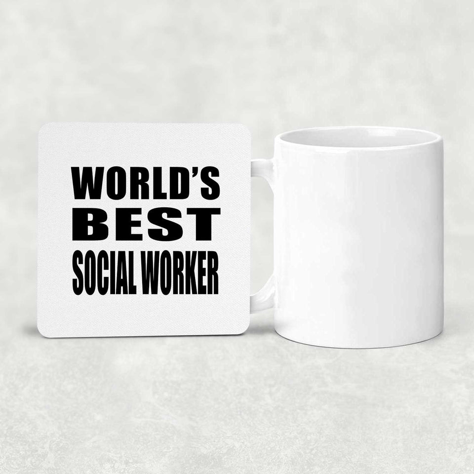 World's Best Social Worker - Drink Coaster