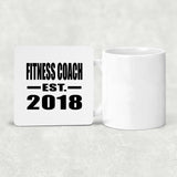Fitness Coach Established EST. 2018 - Drink Coaster