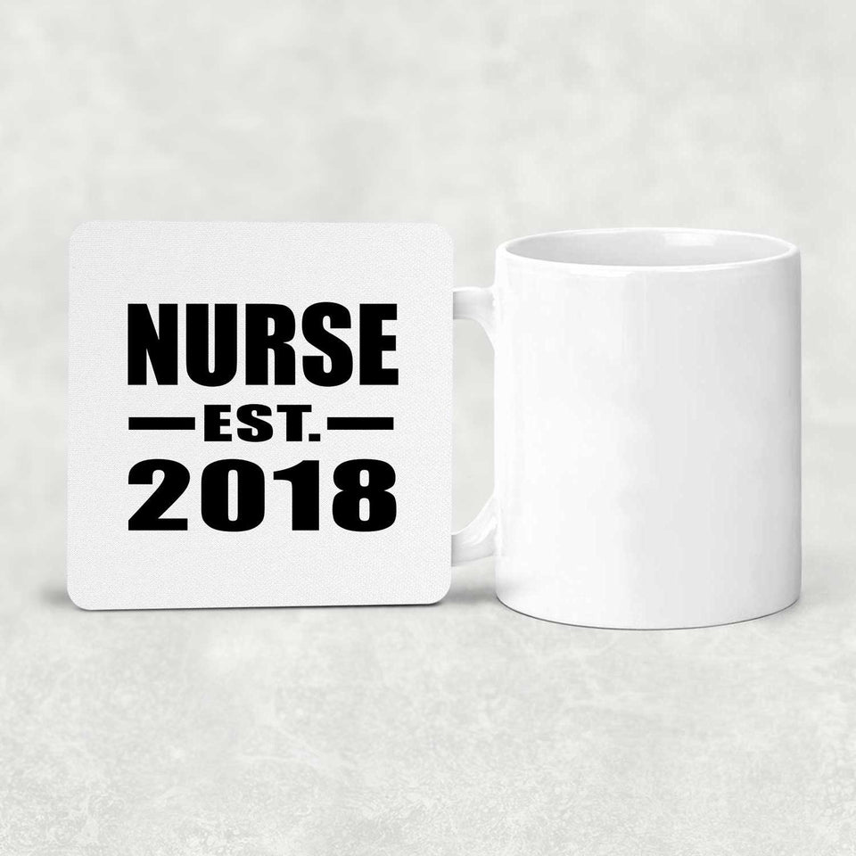 Nurse Established EST. 2018 - Drink Coaster