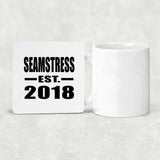 Seamstress Established EST. 2018 - Drink Coaster