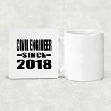 Civil Engineer Since 2018 - Drink Coaster