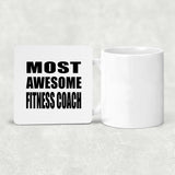 Most Awesome Fitness Coach - Drink Coaster