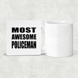 Most Awesome Policeman - Drink Coaster