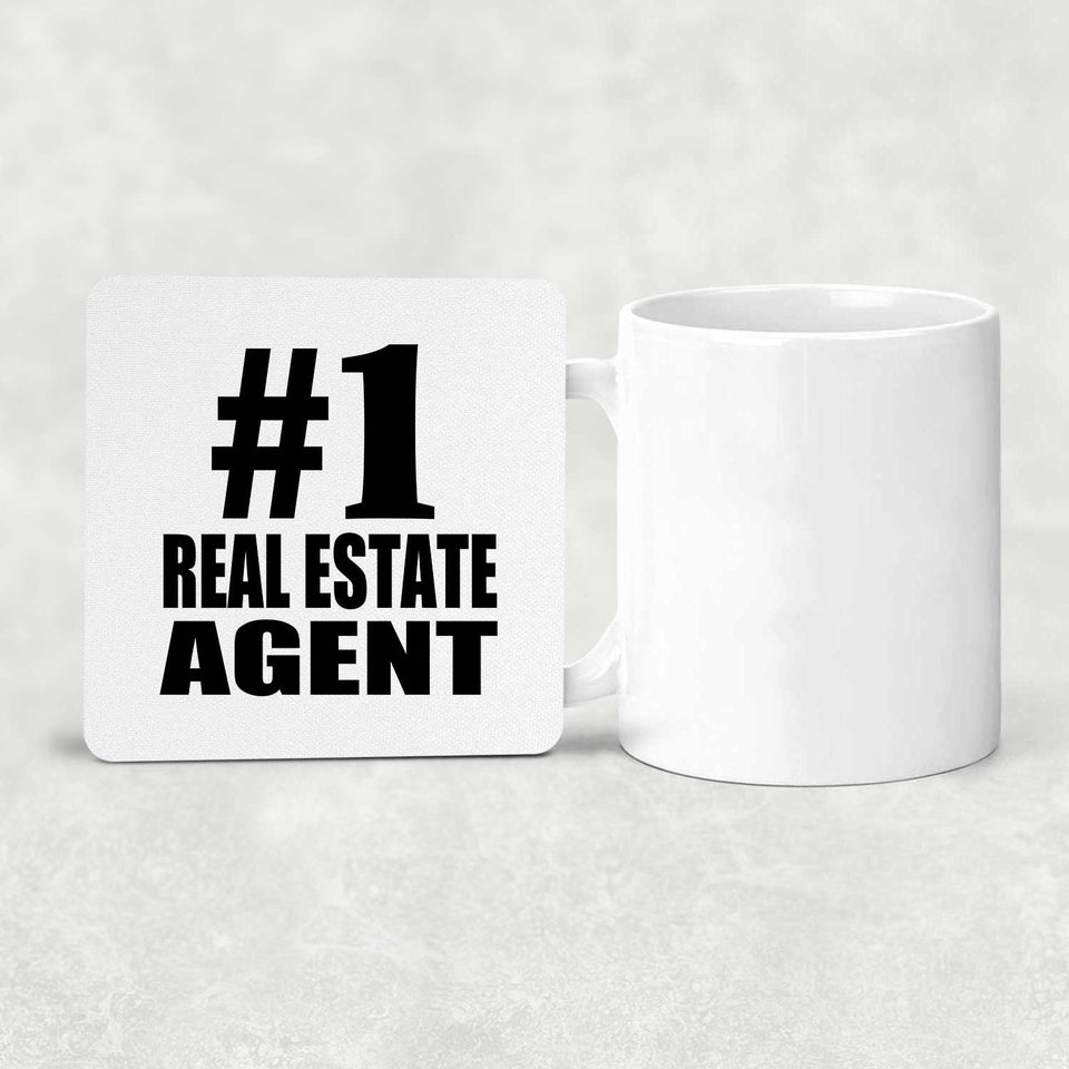Number One #1 Real Estate Agent - Drink Coaster