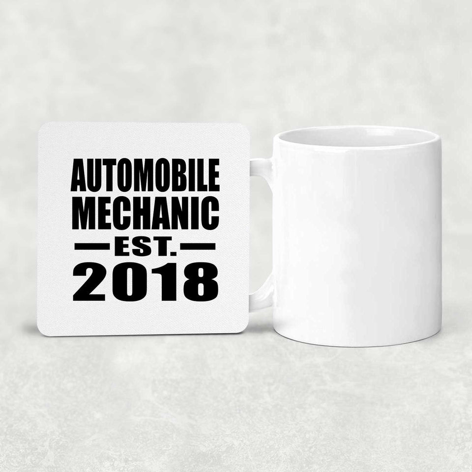Automobile Mechanic Established EST. 2018 - Drink Coaster