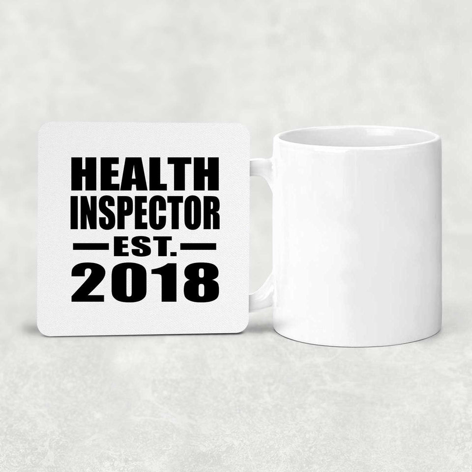 Health Inspector Established EST. 2018 - Drink Coaster