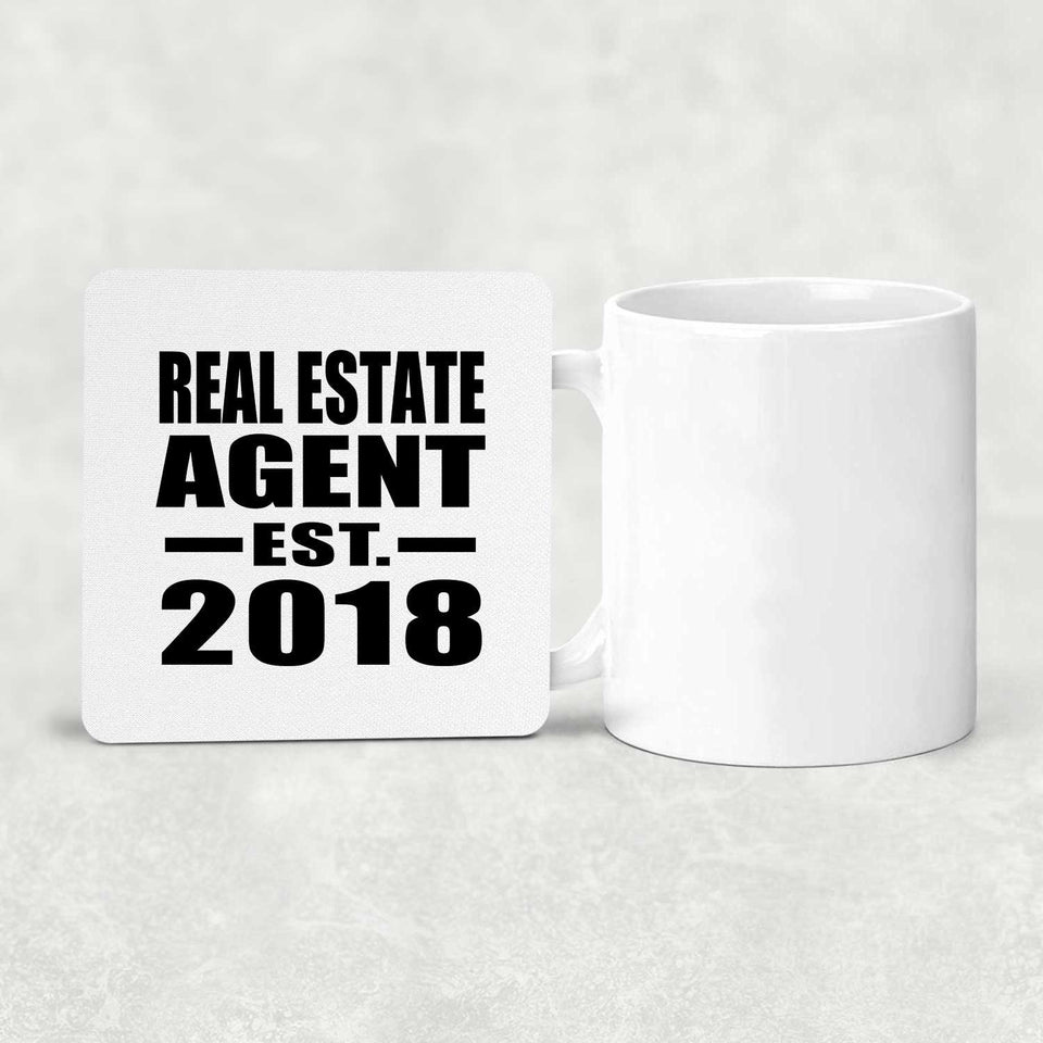 Real Estate Agent Established EST. 2018 - Drink Coaster