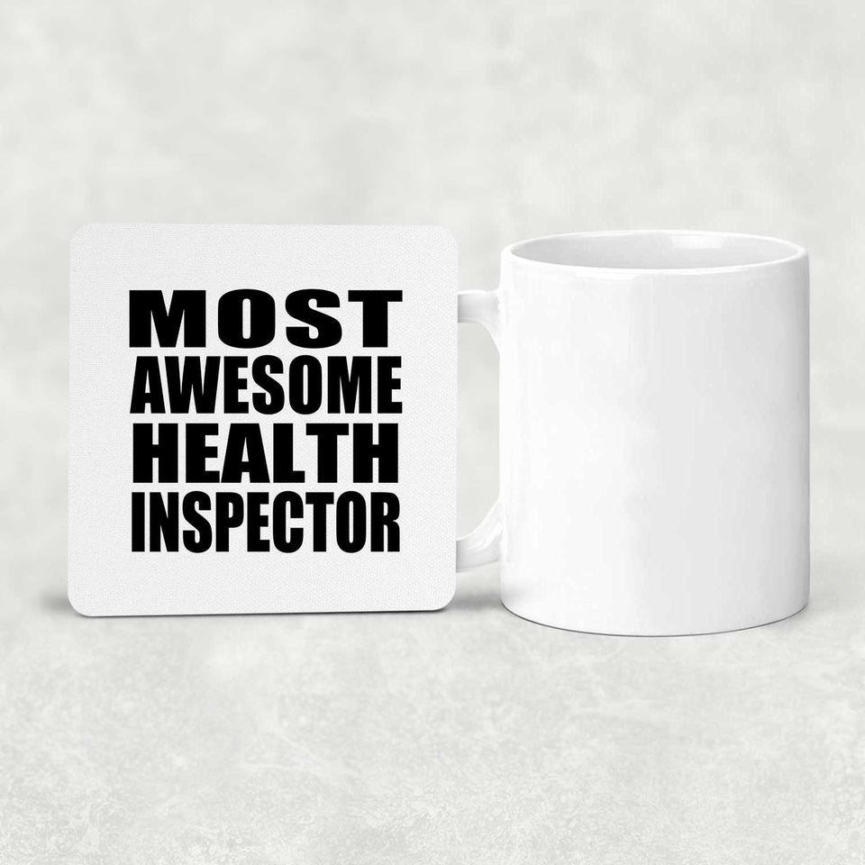 Most Awesome Health Inspector - Drink Coaster