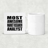 Most Awesome Market Research Analyst - Drink Coaster
