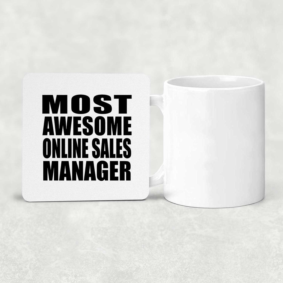 Most Awesome Online Sales Manager - Drink Coaster