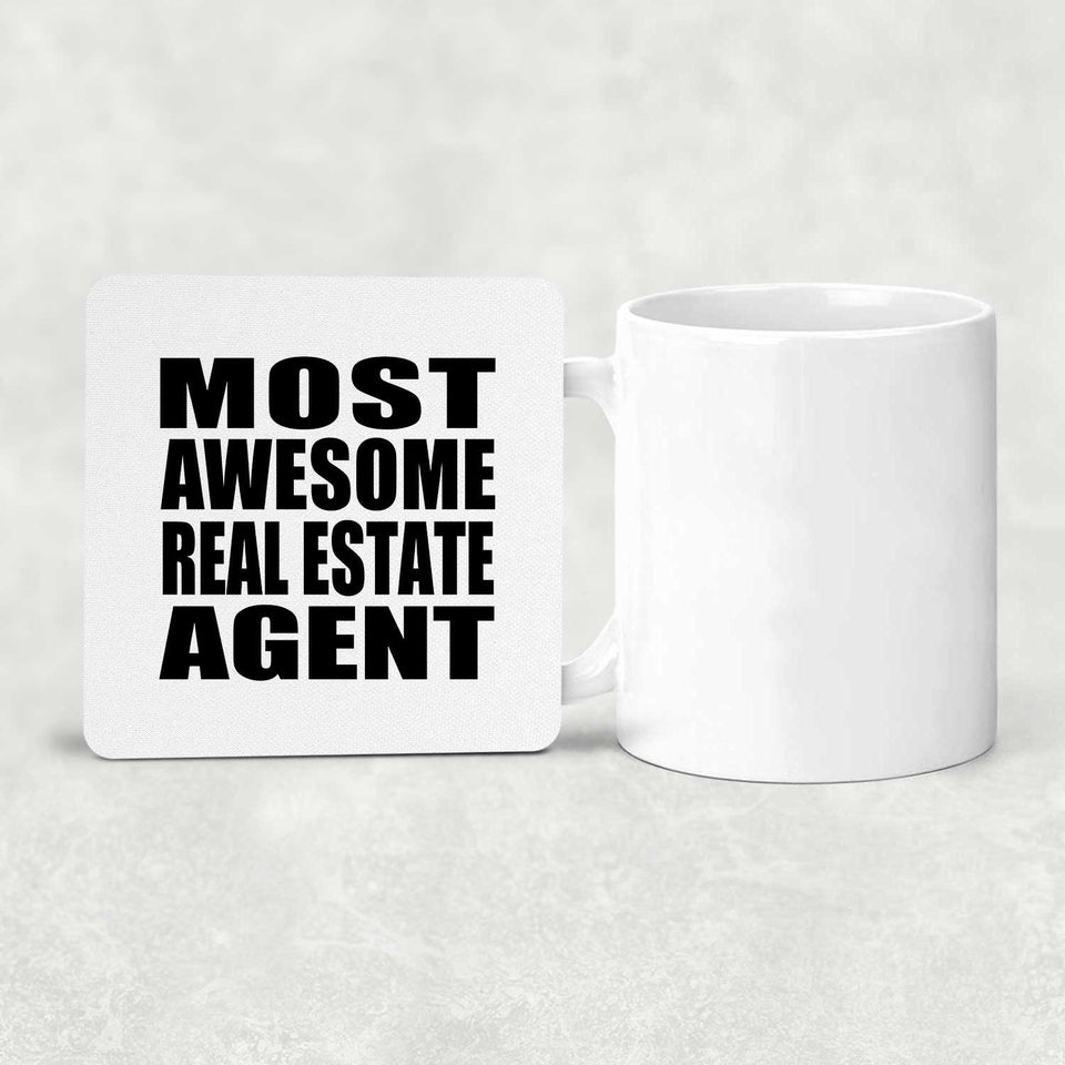 Most Awesome Real Estate Agent - Drink Coaster
