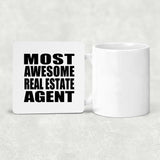 Most Awesome Real Estate Agent - Drink Coaster