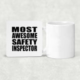 Most Awesome Safety Inspector - Drink Coaster