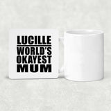 Lucille World's Okayest Mum - Drink Coaster