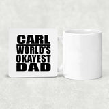 Carl World's Okayest Dad - Drink Coaster