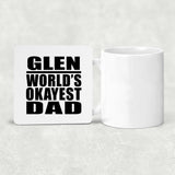 Glen World's Okayest Dad - Drink Coaster
