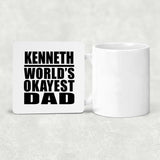 Kenneth World's Okayest Dad - Drink Coaster