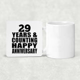 Happy 29th Anniversary 29 Years & Counting - Drink Coaster