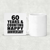 Happy 60th Anniversary 60 Years & Counting - Drink Coaster