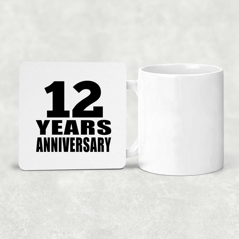 12th Anniversary 12 Years - Drink Coaster