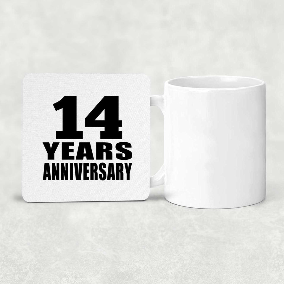 14th Anniversary 14 Years - Drink Coaster