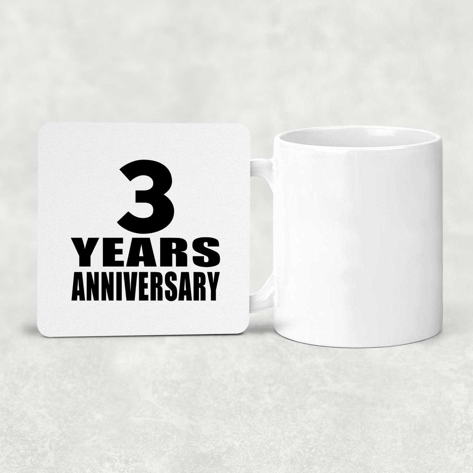 3rd Anniversary 3 Years - Drink Coaster