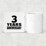 3rd Anniversary 3 Years - Drink Coaster