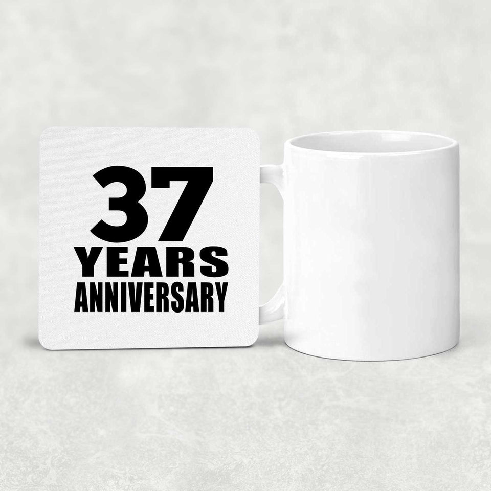 37th Anniversary 37 Years - Drink Coaster