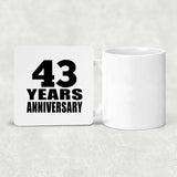 43rd Anniversary 43 Years - Drink Coaster