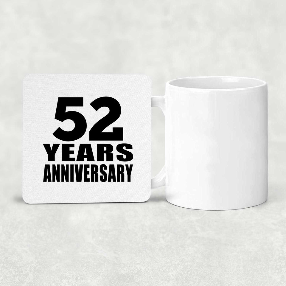 52nd Anniversary 52 Years - Drink Coaster
