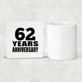 62nd Anniversary 62 Years - Drink Coaster