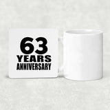 63rd Anniversary 63 Years - Drink Coaster