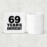 69th Anniversary 69 Years - Drink Coaster