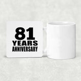 81st Anniversary 81 Years - Drink Coaster