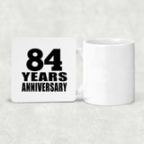 84th Anniversary 84 Years - Drink Coaster