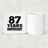 87th Anniversary 87 Years - Drink Coaster