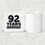 92nd Anniversary 92 Years - Drink Coaster