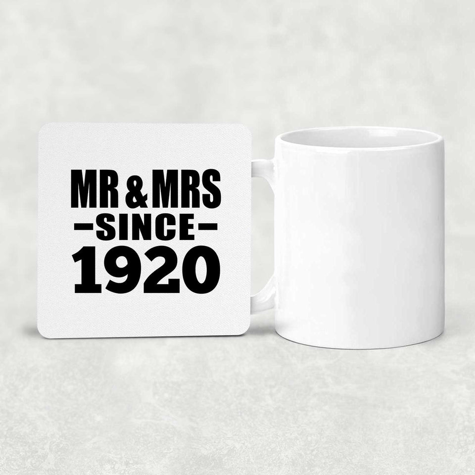 104th Anniversary Mr & Mrs Since 1920 - Drink Coaster