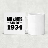 90th Anniversary Mr & Mrs Since 1934 - Drink Coaster