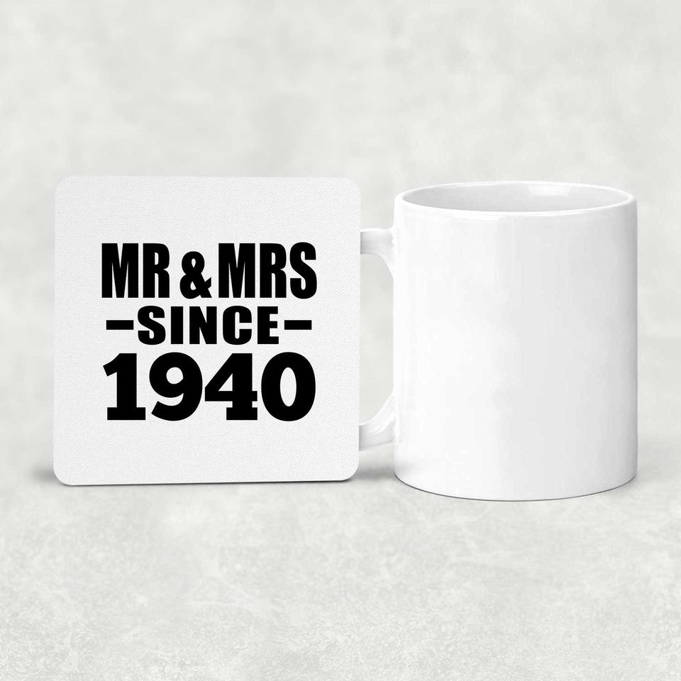 84th Anniversary Mr & Mrs Since 1940 - Drink Coaster