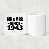 81st Anniversary Mr & Mrs Since 1943 - Drink Coaster