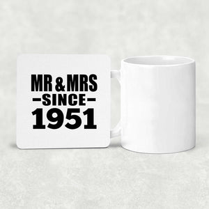 73rd Anniversary Mr & Mrs Since 1951 - Drink Coaster