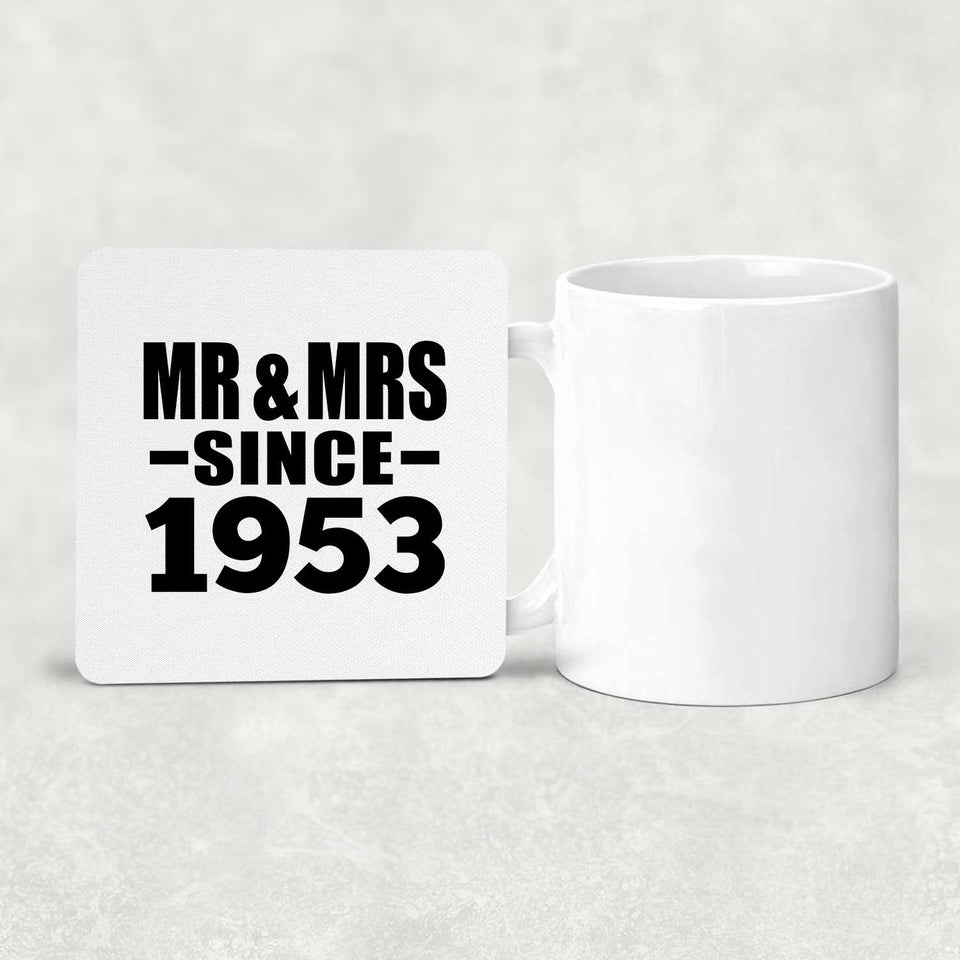 71st Anniversary Mr & Mrs Since 1953 - Drink Coaster